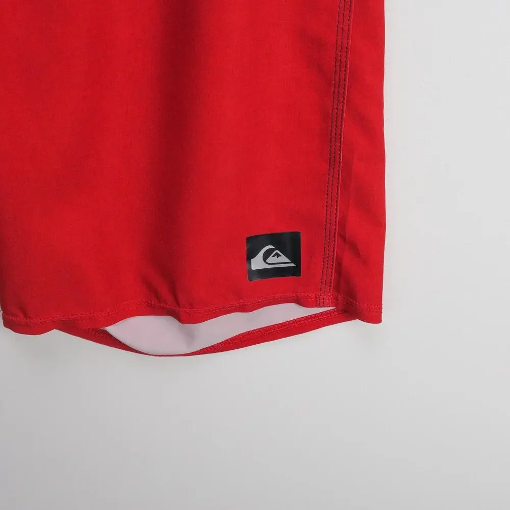 Quiksilver Board Shorts Mens 32 American Flag Swim Trunks Red White Blue